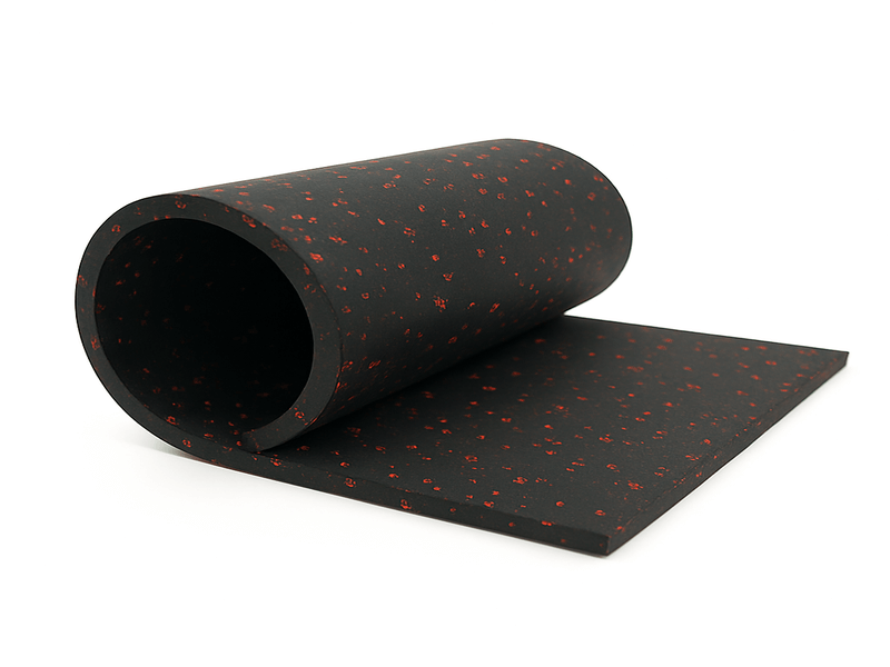 Installation crew working with acoustic underlay